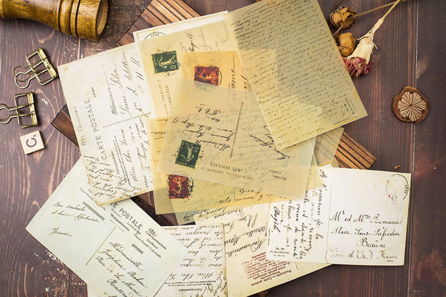 16/pcs. Vintage Paper & Vellum Pack