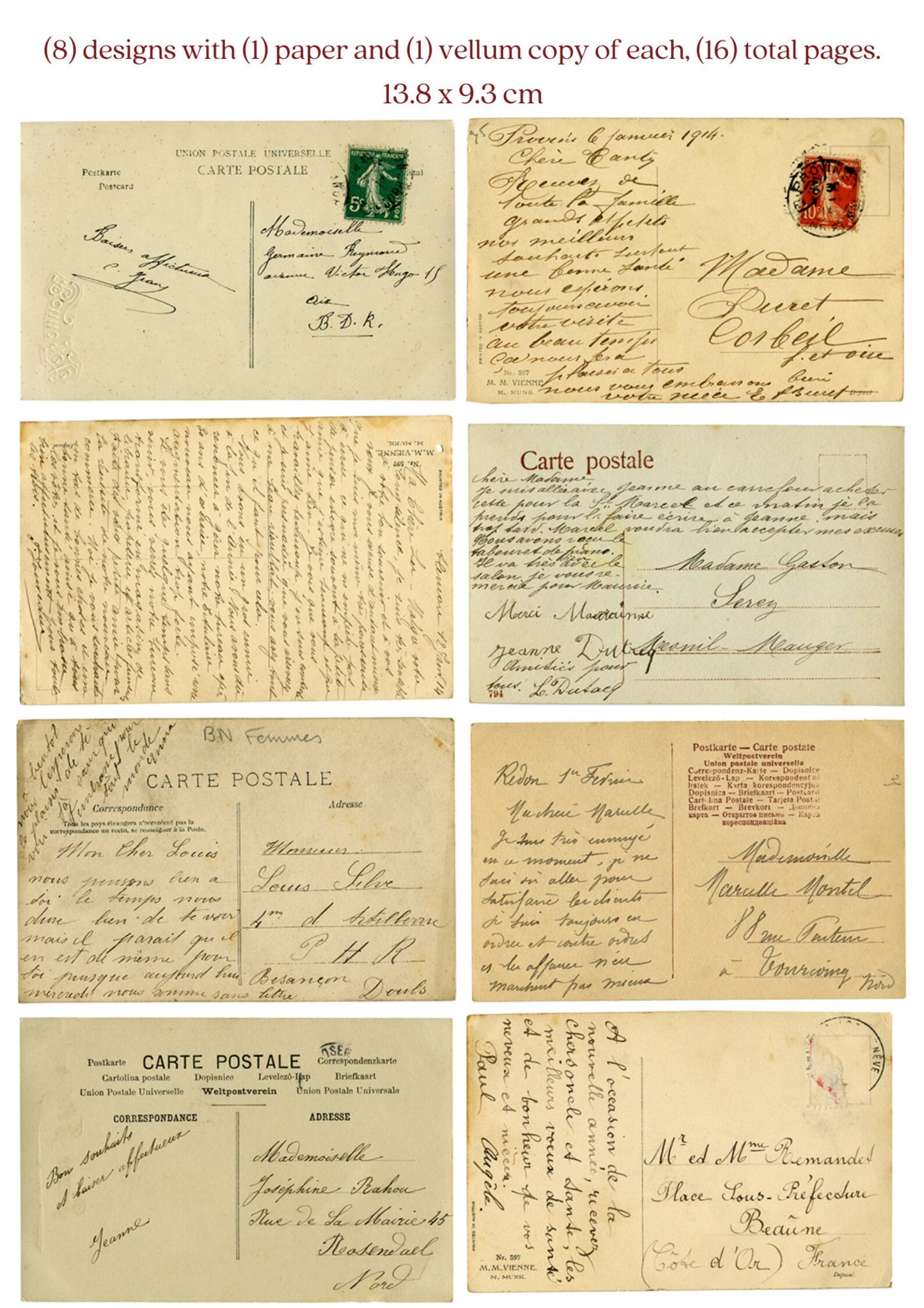 16/pcs. Vintage Paper & Vellum Pack
