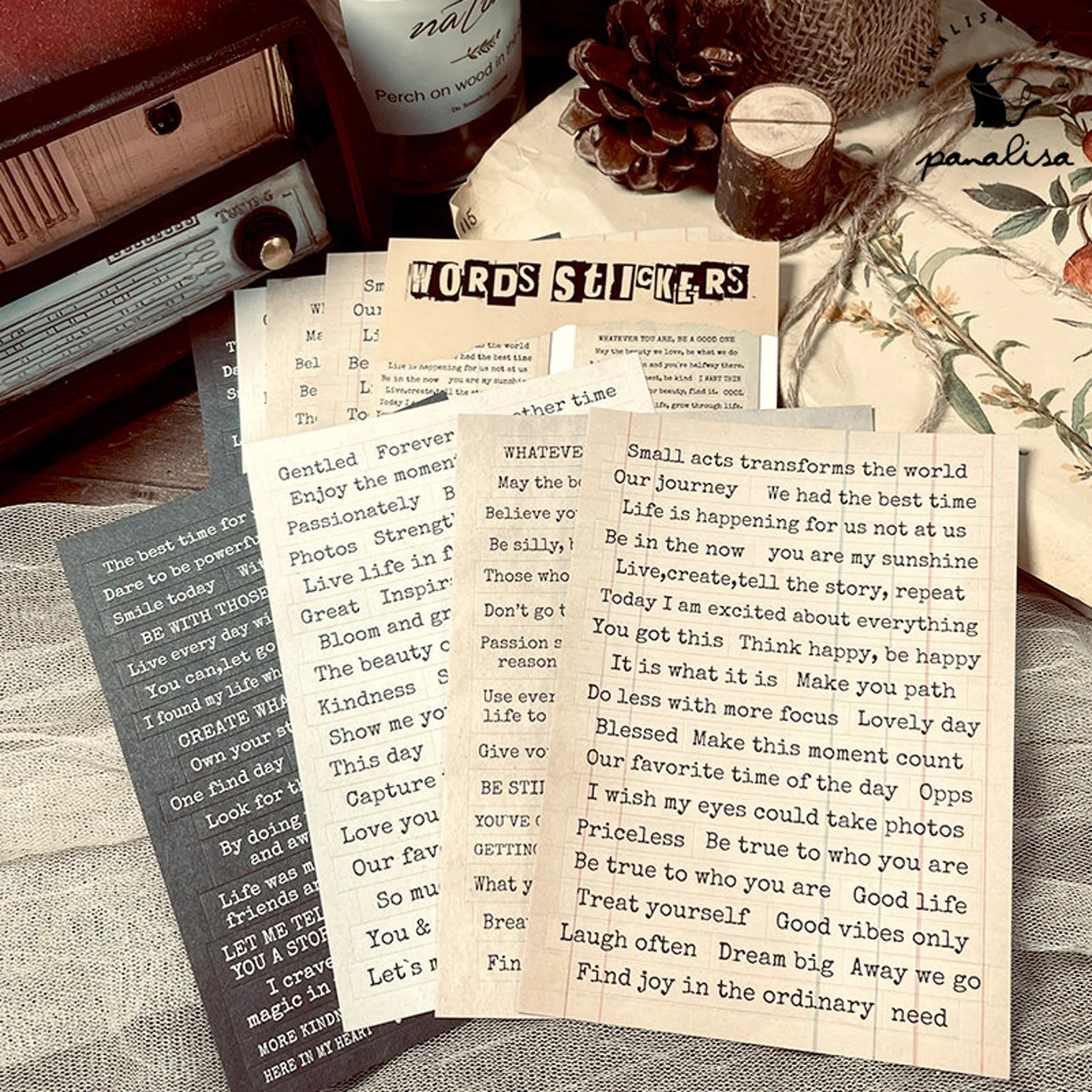 4/pcs. Sentiments Sticker Sheets